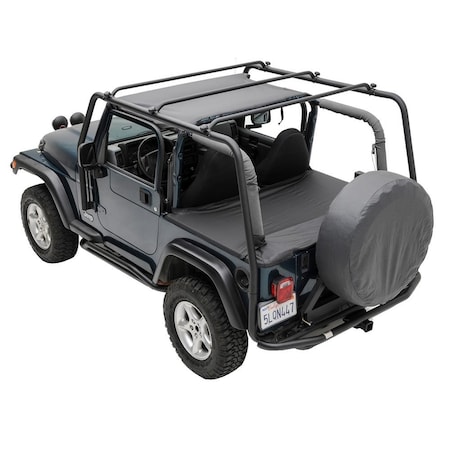 Smittybilt 97-06 WRANGLER (TJ) SRC ROOF RACK - 300 LB RATING - BLACK TEXTURED 76713